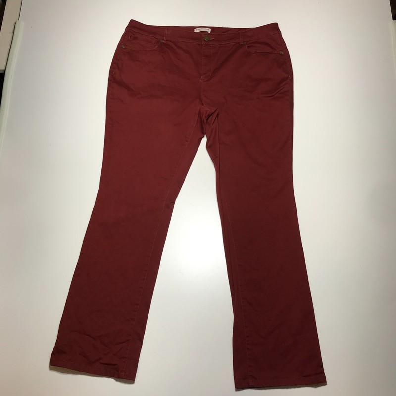 Coldwater Creek Jeans Size 18 Rust Orange Stretch Straight Flattering Silhouette