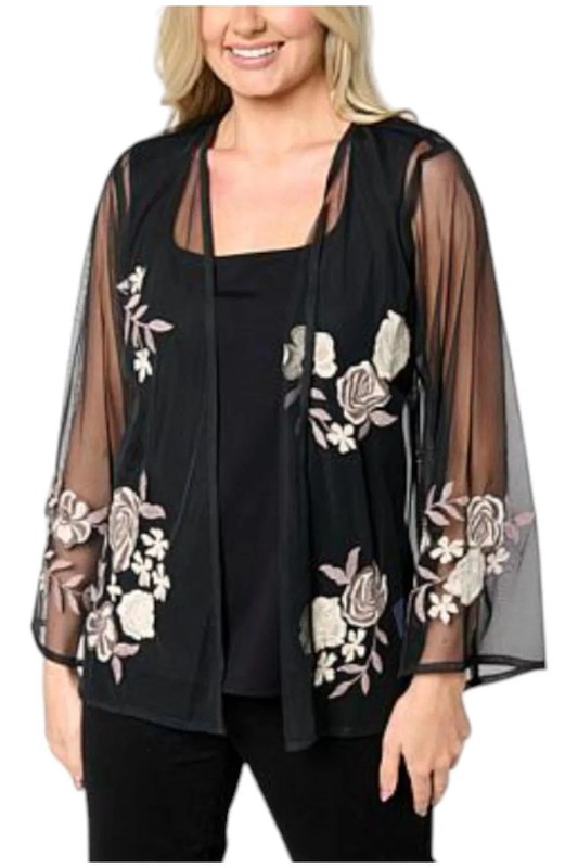 Colleen Lopez Women's Printed Mesh Topper Black