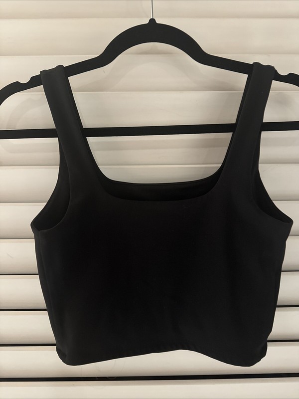 Colorfulkoala Women's Body Contour Square Neck Tank Tops Cropped Shirts XS