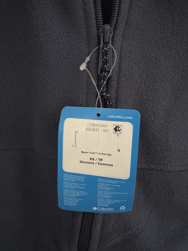 Columbia Basin Trail Lll Full Zip Women’s XS Blue