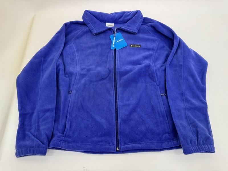 Columbia Benton Springs Full Zip Womens Fleece Jacket Blue Breathable Sz 3X NWT