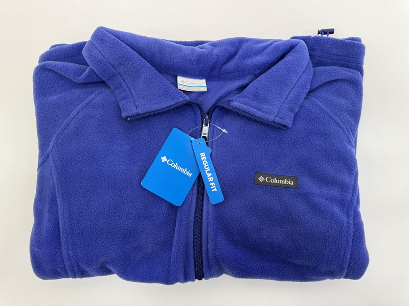 Columbia Benton Springs Full Zip Womens Fleece Jacket Blue Breathable Sz 3X NWT