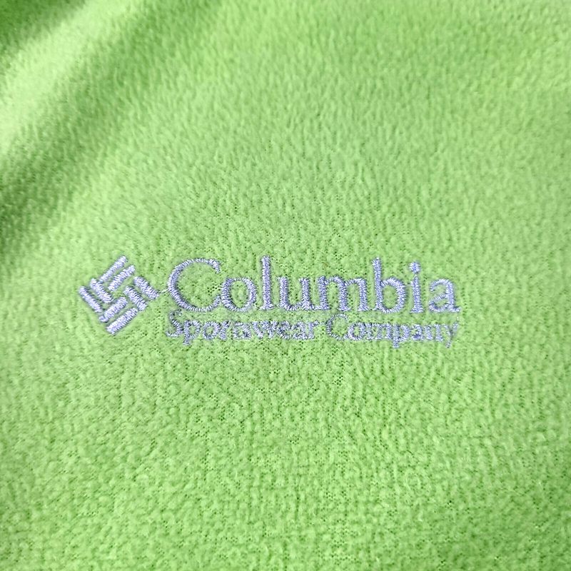 Columbia Fleece Jacket Women's Small Green Logo Interchange Titanium Zip Pockets