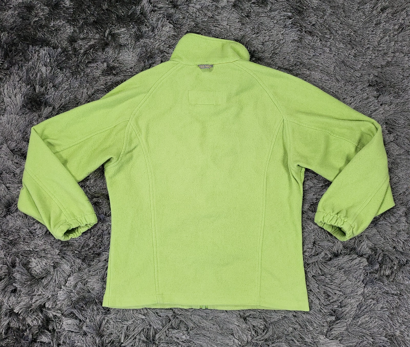 Columbia Fleece Jacket Women's Small Green Logo Interchange Titanium Zip Pockets