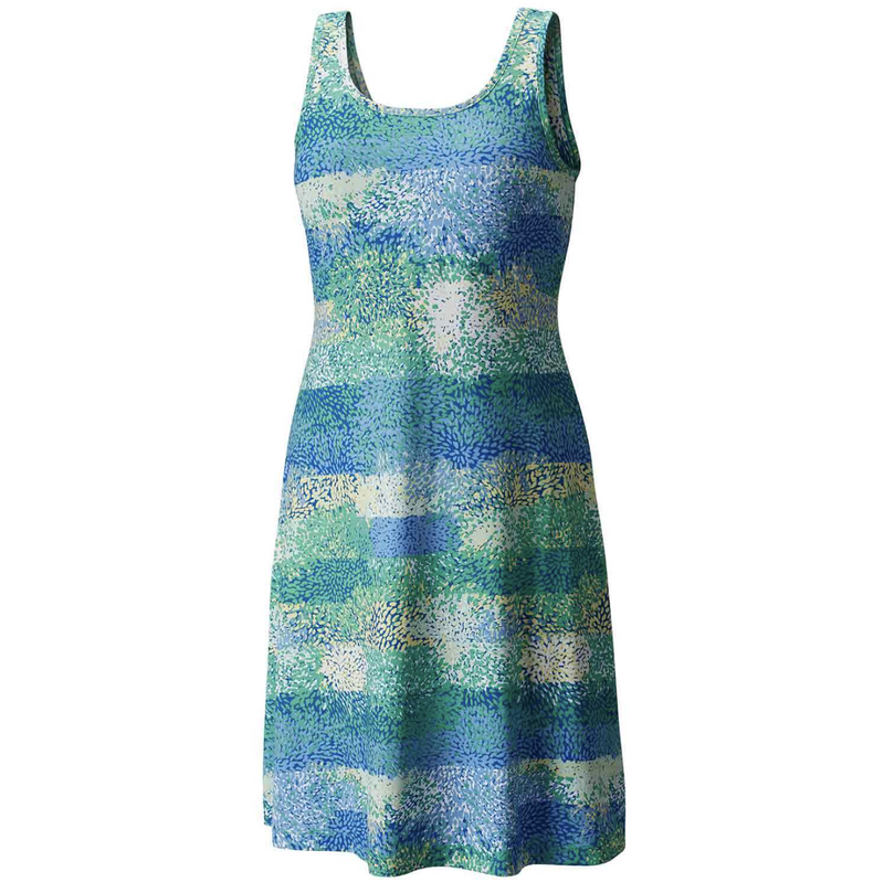COLUMBIA GREEN SAIL FLORAL PRINT OMNI-FREEZE UPF50 PFG FREEZER III DRESS PLUS 2X