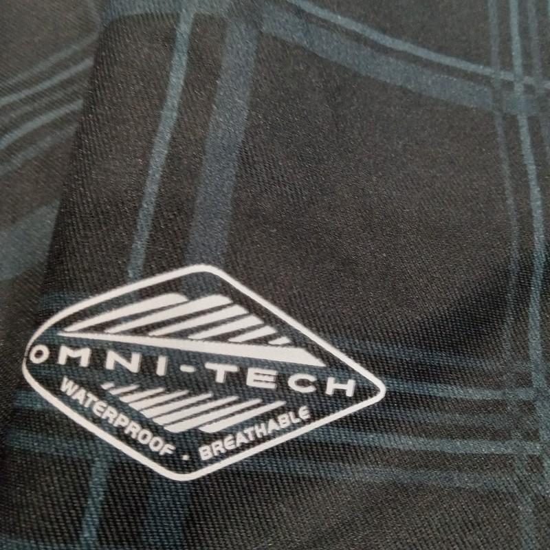 Columbia Interchange Omni Tech Womens Medium Jacket Green Black Plaid Hooded