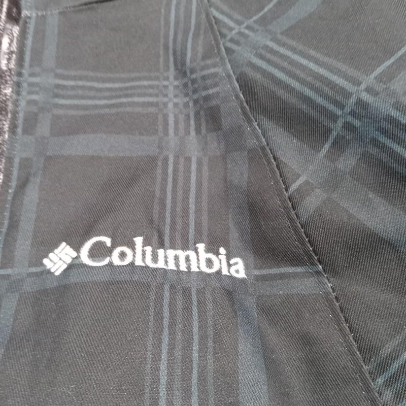 Columbia Interchange Omni Tech Womens Medium Jacket Green Black Plaid Hooded