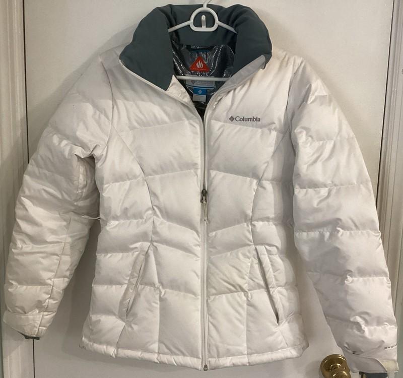 Columbia Jacket Womens White Omni Heat Shield Puffer Coat Size S