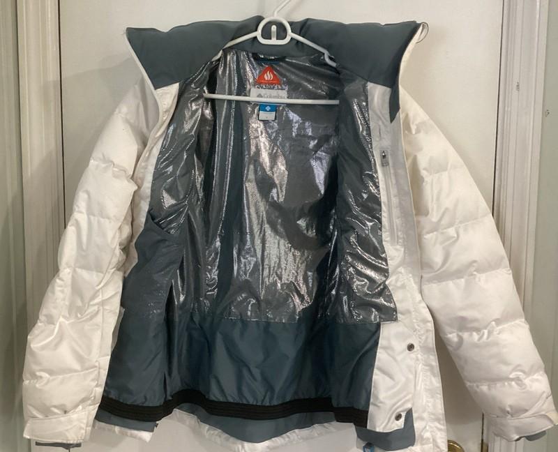Columbia Jacket Womens White Omni Heat Shield Puffer Coat Size S