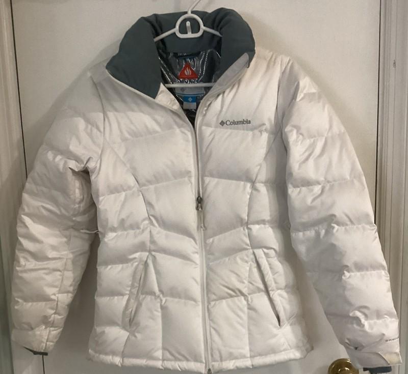 Columbia Jacket Womens White Omni Heat Shield Puffer Coat Size S