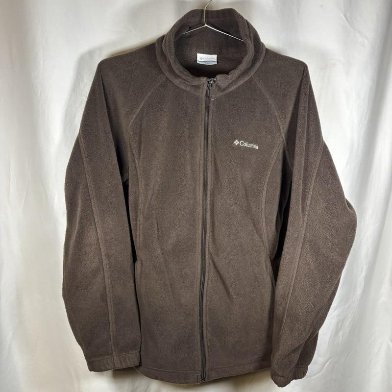 Columbia Sportswear Womens Brown Full Zip Athletic Outdoor Fleece Jacket Size XL