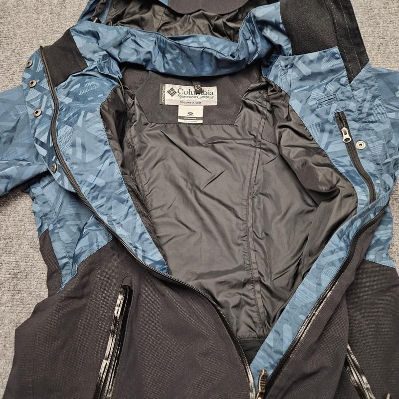 Columbia Titanium Prism Interchange Jacket Medium Blue Black Ski Snow Shell