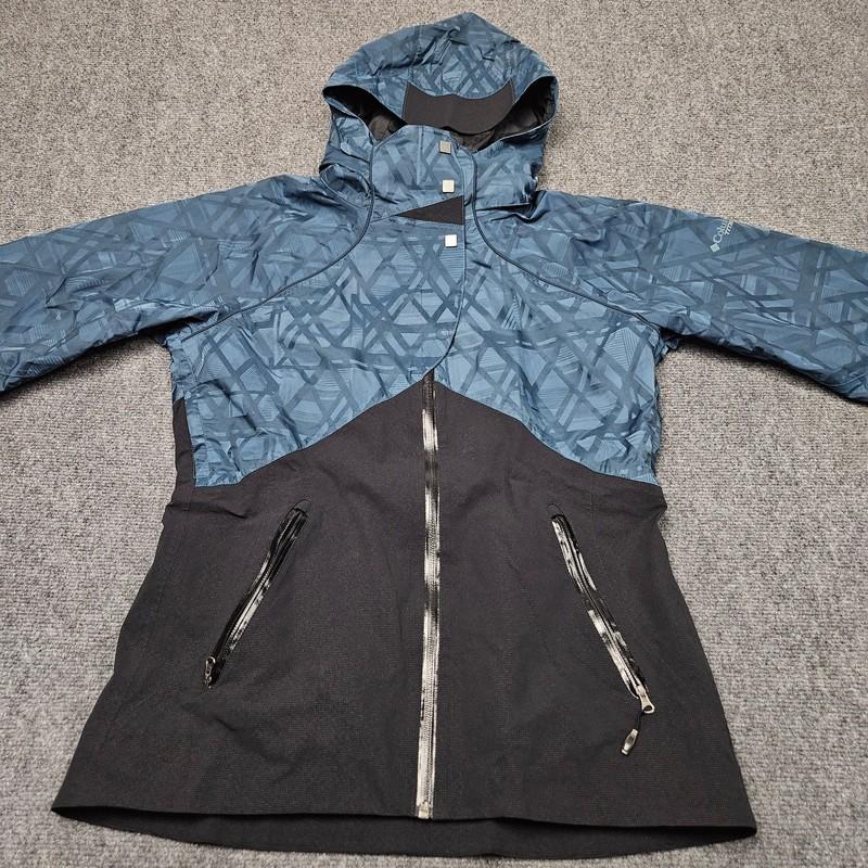 Columbia Titanium Prism Interchange Jacket Medium Blue Black Ski Snow Shell