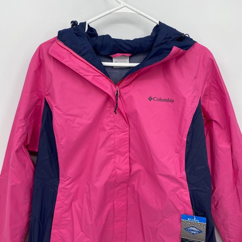 Columbia Women's Arcadia II Long Sleeve Rain Jacket Nylon Pink Size L