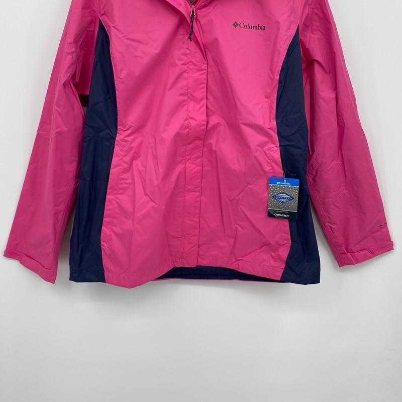 Columbia Women's Arcadia II Long Sleeve Rain Jacket Nylon Pink Size L