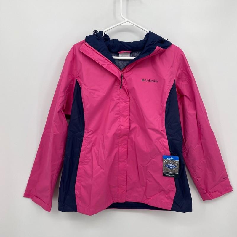 Columbia Women's Arcadia II Long Sleeve Rain Jacket Nylon Pink Size L