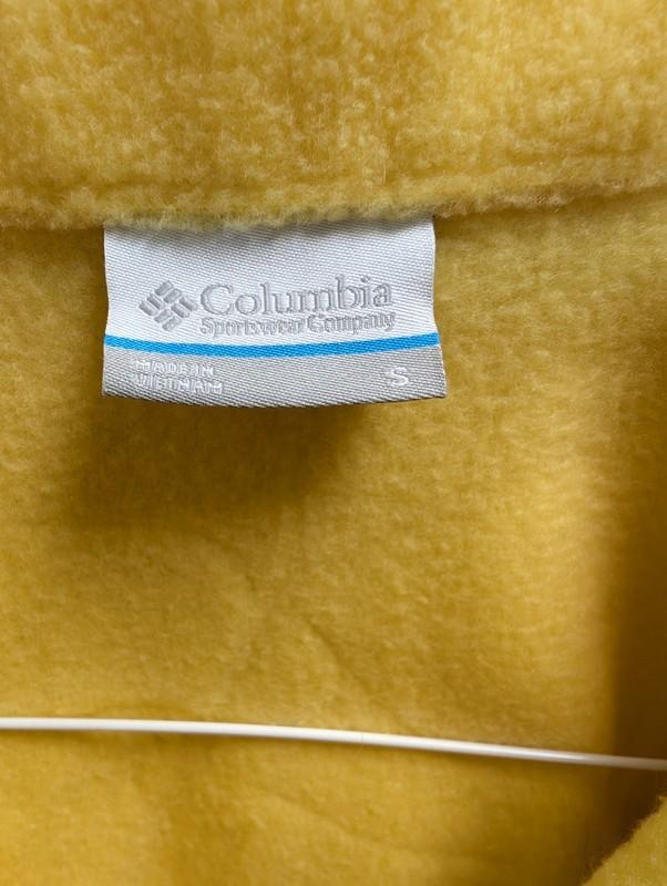 Columbia Women's Benton Springs Yellow Full Zip Fleece Jacket Size Small New