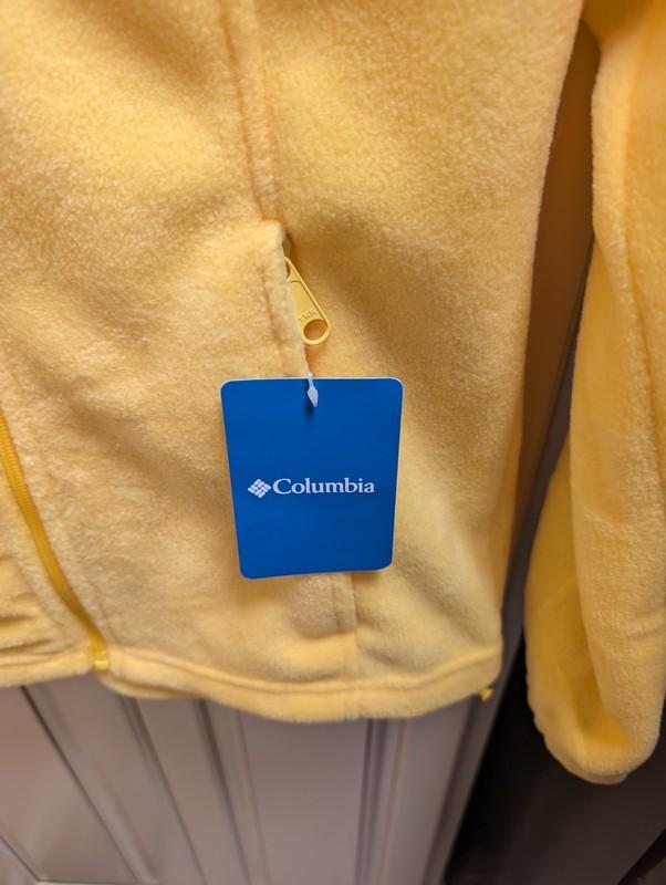 Columbia Women's Benton Springs Yellow Full Zip Fleece Jacket Size Small New