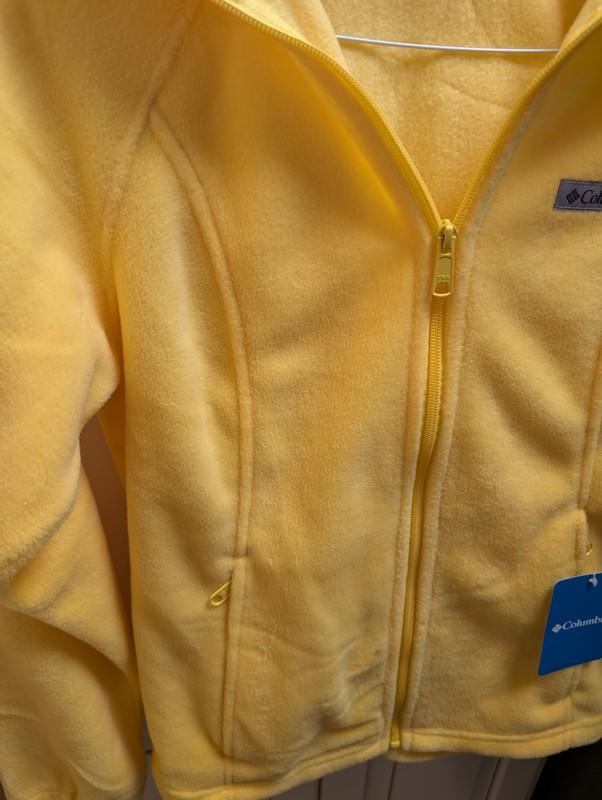 Columbia Women's Benton Springs Yellow Full Zip Fleece Jacket Size Small New