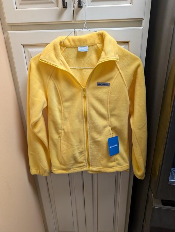 Columbia Women's Benton Springs Yellow Full Zip Fleece Jacket Size Small New