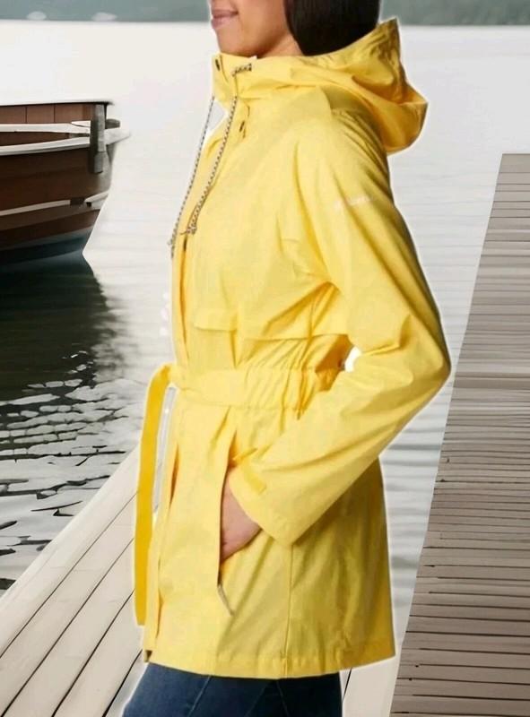 Columbia Women's Pardon My Trench Water-Resistant Rain Jacket Sz XXL Yellow