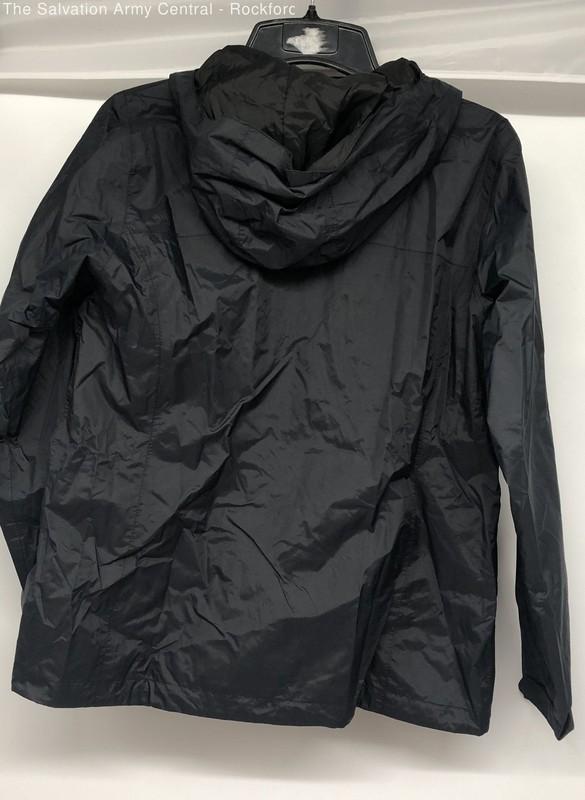 Columbia Womens Black Omni-Tech Pockets Full-Zip Windbreaker Jacket Size Large