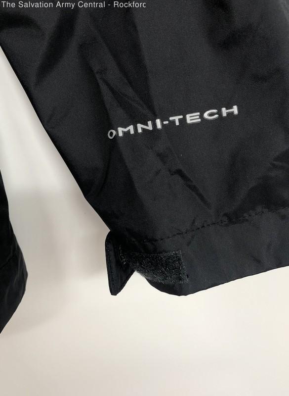 Columbia Womens Black Omni-Tech Pockets Full-Zip Windbreaker Jacket Size Large