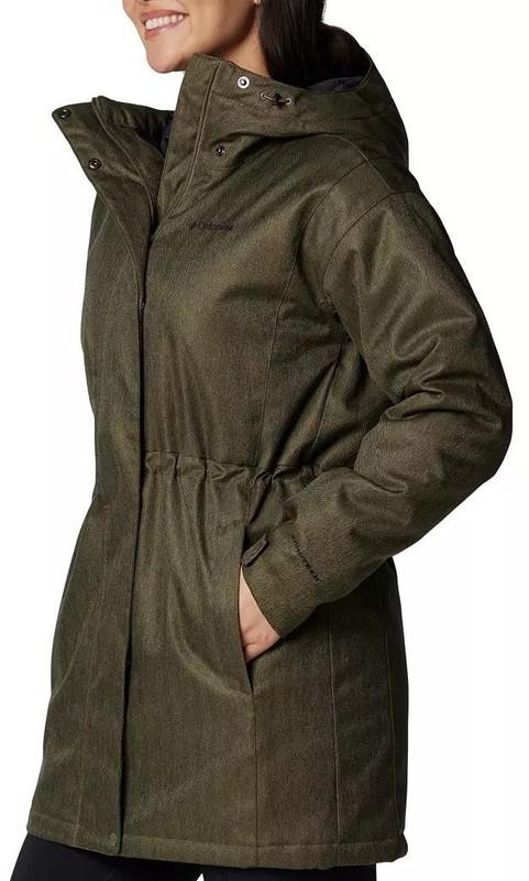 COLUMBIA WOMENS PORTLAND POINT PARKA JACKET STONE GREEN SIZE MEDIUM NWT $179
