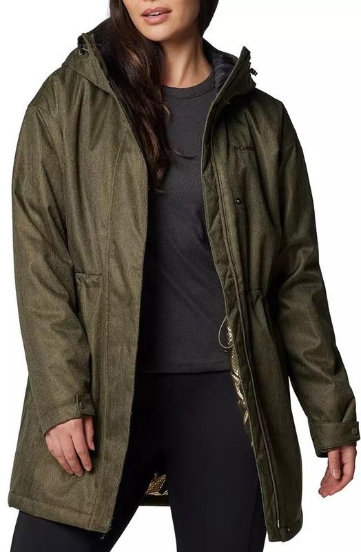 COLUMBIA WOMENS PORTLAND POINT PARKA JACKET STONE GREEN SIZE MEDIUM NWT $179