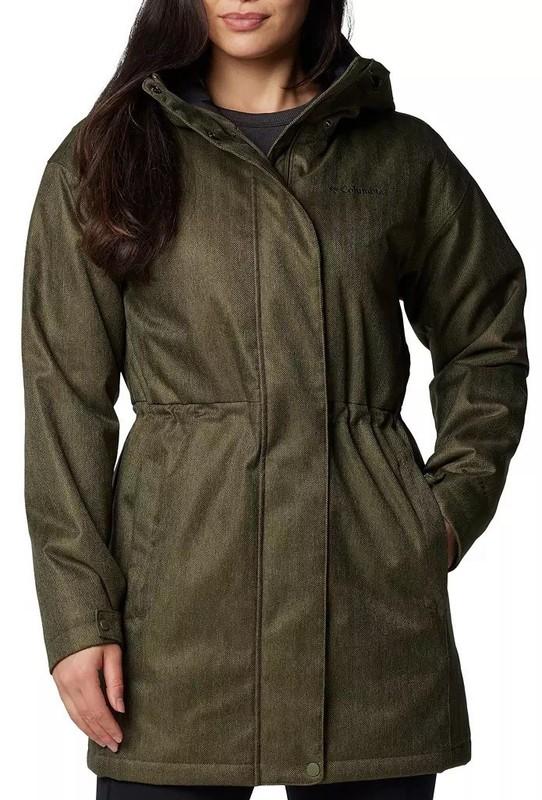 COLUMBIA WOMENS PORTLAND POINT PARKA JACKET STONE GREEN SIZE MEDIUM NWT $179