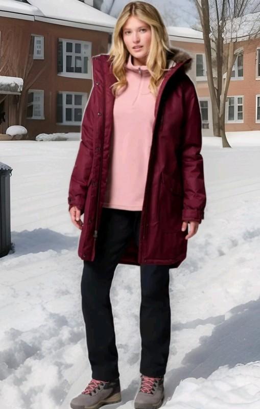 Columbia Womens Suttle Mountain Long OMNI HEAT Insulated Hooded Jacket SZ Small