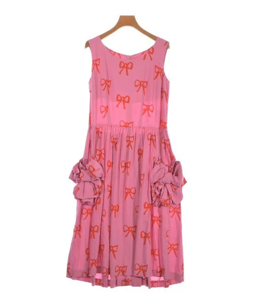 COMME des GARCONS GIRL dress for women S pink x orange (all over pattern) used s