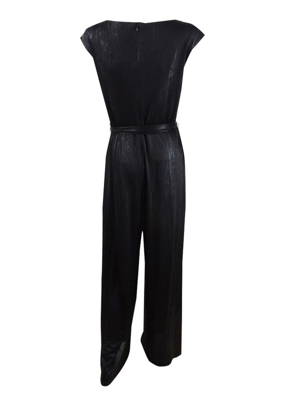 Connected Women's Cowlneck Jumpsuit (8 Black)