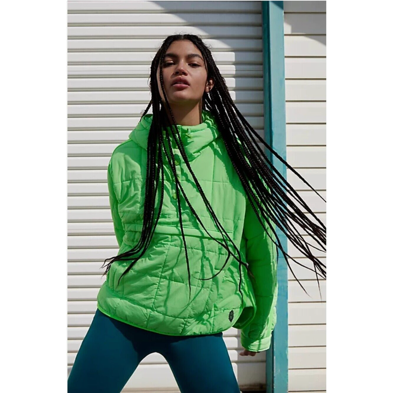 Copied - Free People Pippa Packable Pullover Puffer Jacket Large Lime