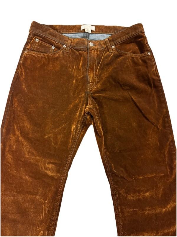 COS Crushed Velvet Rust Color Straight Jeans Sz 30 Worn Once Excellent Condition