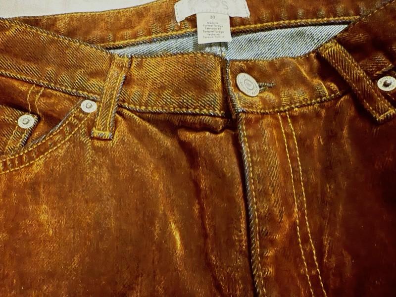 COS Crushed Velvet Rust Color Straight Jeans Sz 30 Worn Once Excellent Condition