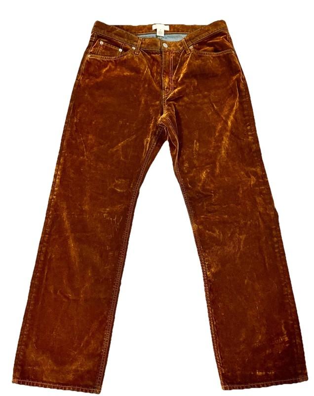 COS Crushed Velvet Rust Color Straight Jeans Sz 30 Worn Once Excellent Condition