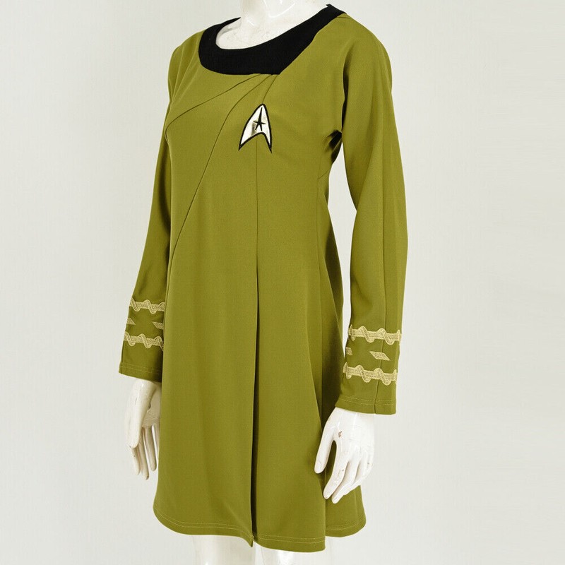 Cosplay TOS Female Duty Uniforms The Original Series Blue Red Starfleet Dresses