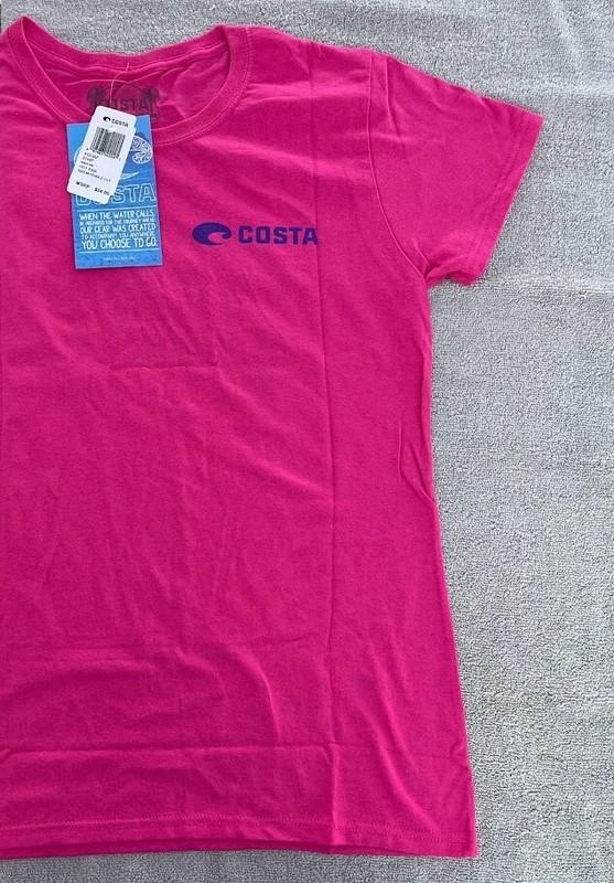 Costa Del Mar - Pink Short Sleeve Women's T-shirt - Size Medium Female Cut - NEW