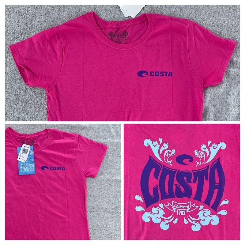Costa Del Mar - Pink Short Sleeve Women's T-shirt - Size Medium Female Cut - NEW