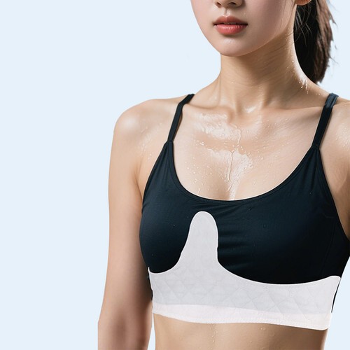 Cotton Bra Liners 3 Layer Reusable Under Breast Sweat Pads For Women
