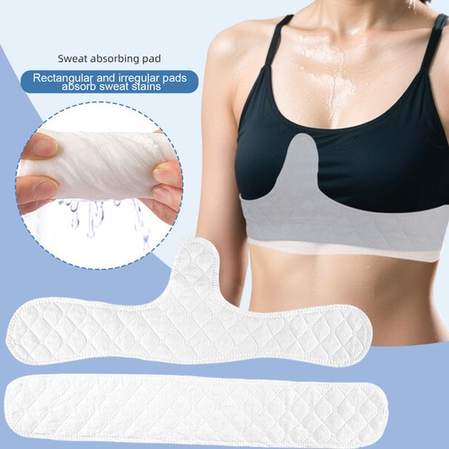 Cotton Bra Liners 3 Layer Reusable Under Breast Sweat Pads For Women