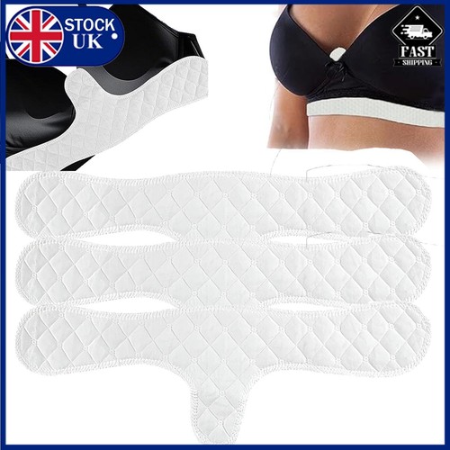 Cotton Bra Liners 3 Layer Reusable under Breast Sweat Pads for Women