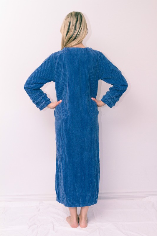 Cotton Chenille Plush Robe Embroided Plus Size Womens Bathrobe Gowns