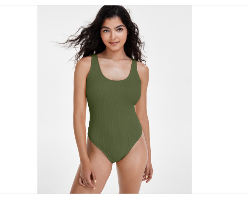 Cotton on Body on Women's Low-Back One-Piece Swimsuit GREEN Size XS 9257