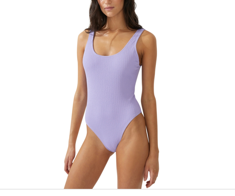 Cotton on Body on Women's Low-Back One-Piece Swimsuit - Purple Size XS 9254