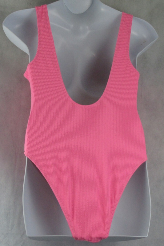 COTTON ON Body Women's Low-Back Cheeky One-Piece Swimsuit Malibu Pink Large