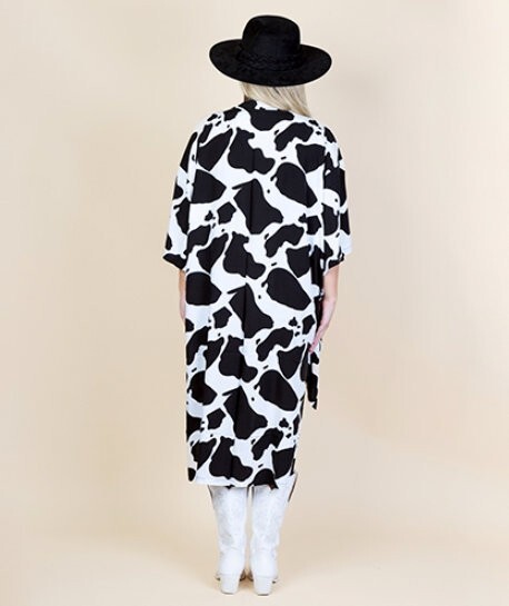 Cow Print Duster - One Size