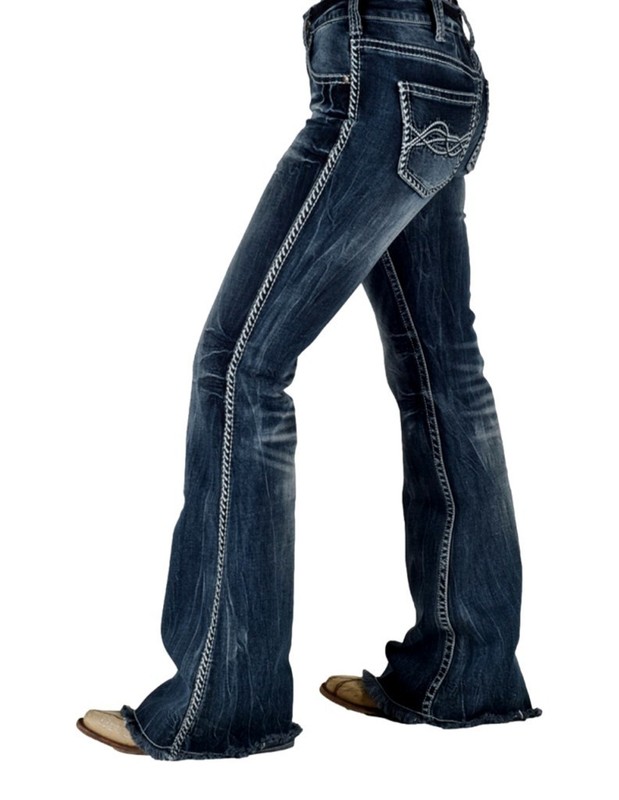 Cowgirl Tuff Western Jeans Womens Firewater 33 Reg Medium Wash JFIREW