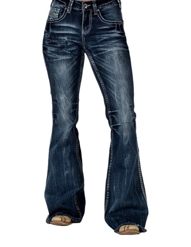 Cowgirl Tuff Western Jeans Womens Firewater 33 Reg Medium Wash JFIREW